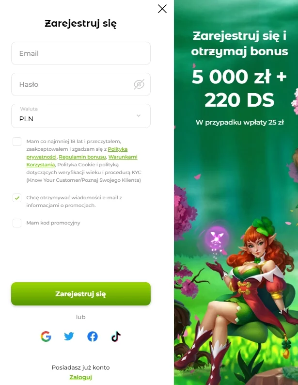 Verde Casino logowanie